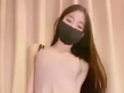 Asiatische Masken Mädchen Striptease